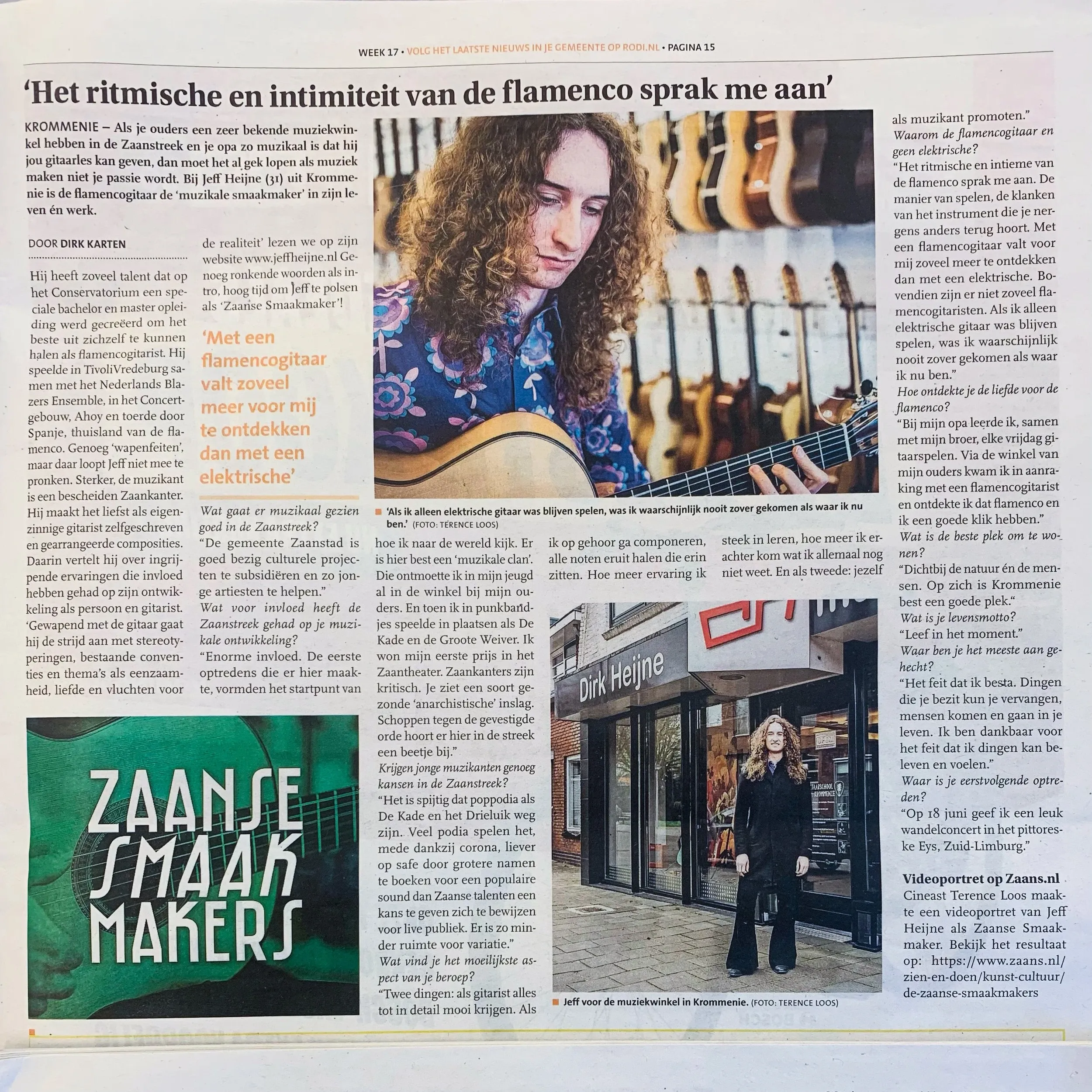 Krantenartikel: Zaanse Smaakmakers