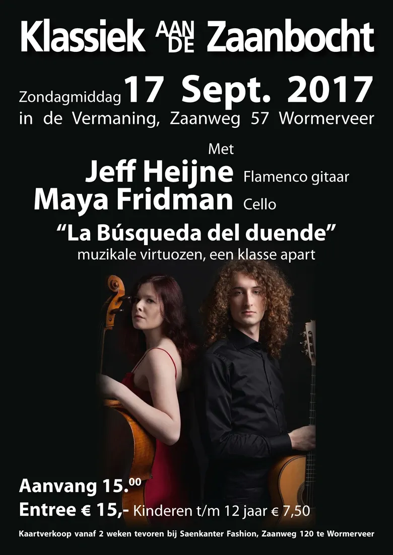 Affiche van het concert