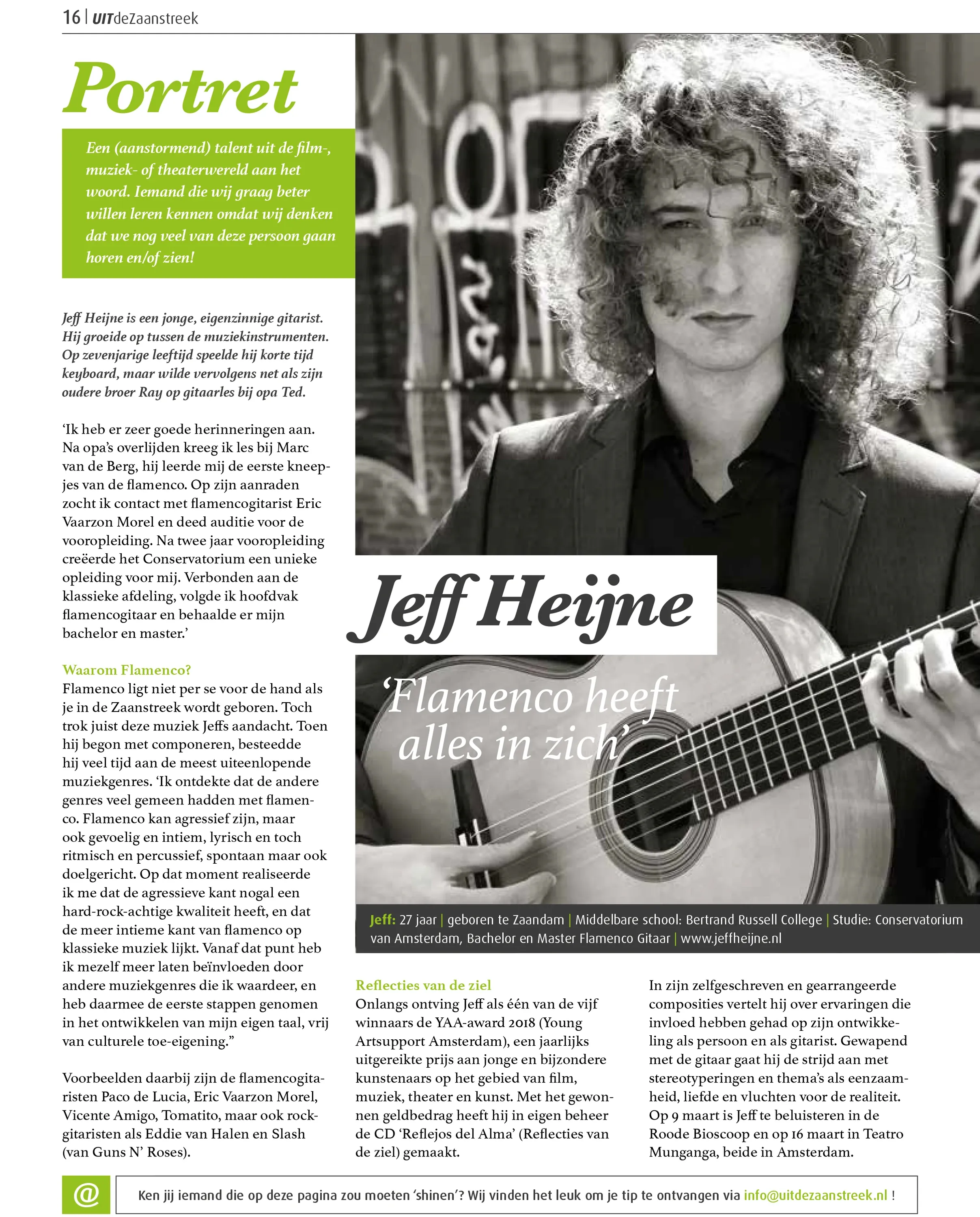 Tijdschriftartikel in UITdeZaanstreek